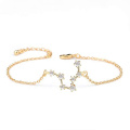 Gold Plated Adjustable Astrology Horoscope Zodiac Bracelet Women